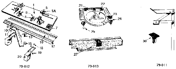 Page A Diagram and Parts List for 79-013 Type 1 Black and Decker Router